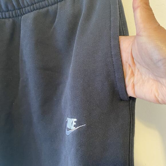 Nike Men L Sweatpants Jogger Black Athletic Active Outdoor Hiking Pants Y2K Logo - Picture 8 of 11